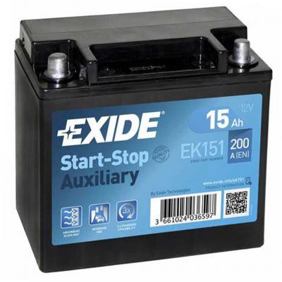 Exide Start-Stop Auxiliary EK151 akkumultor, 12V 15Ah 200A B+
